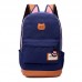 Backpack Women Cute School Cat earShoulder Bag Rucksack Canvas Travel bags