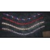 Navy, Red & Silver Hot Fix Bling Browband