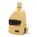 Multifunctional Women Canvas Backpack Pu Leather Chest Bag