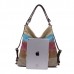 Women Canvas Stripe Shoulder Bags Casual Capcity Multifunction Backpack Students School Bags