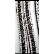 Black and Silver Crystal Browband